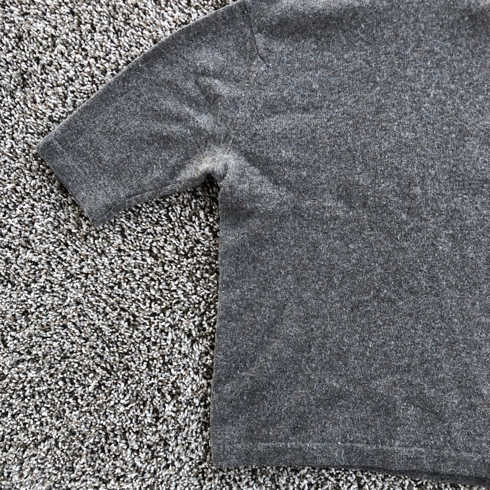 Burberry London Pure New Wool Short Sleeve Sweater Womens XS Gray Turtleneck Top - Picture 3 of 10